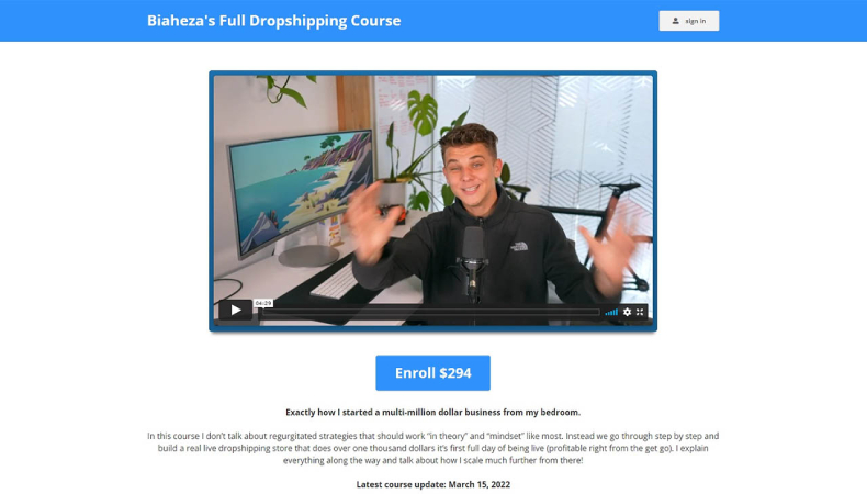 Full Dropshipping Course 2022